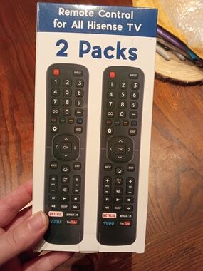 Hisense Black 2-Pack Replacement TV Remotes
